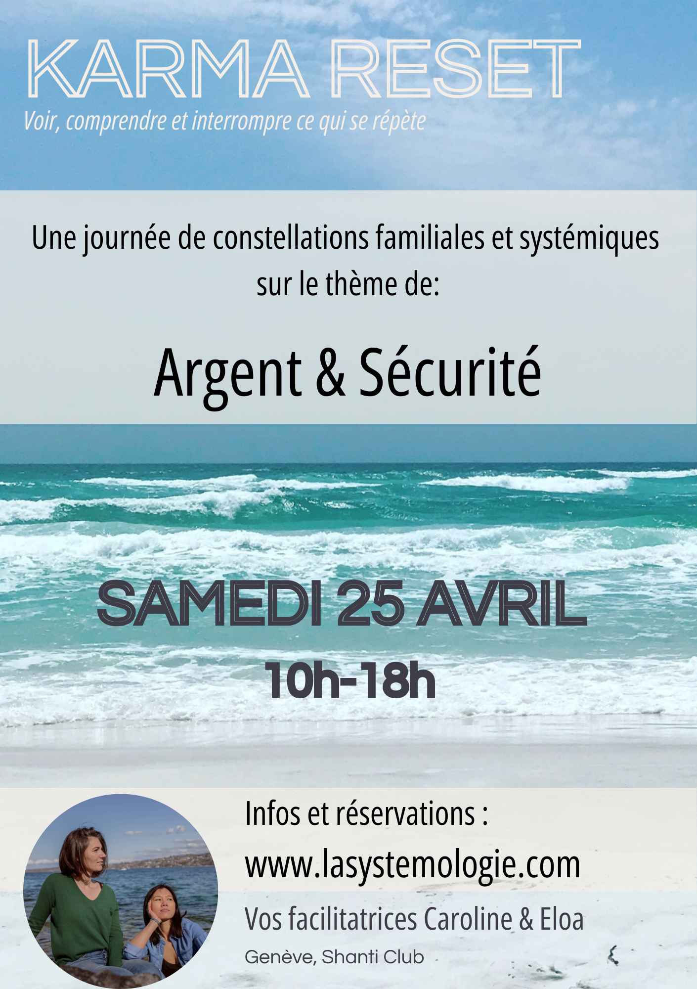 Flyer Karma Reset du 25 avril 2026, Argent et Sécurité